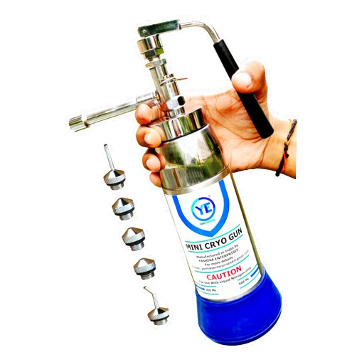 YE YASHIKA ENTERPRISES Mini Cryo Gun Liquid Nitrogen Sprayer Can for Dermatology Cryo Spray Cryo Container Capacity 300ml by Yashika Ent