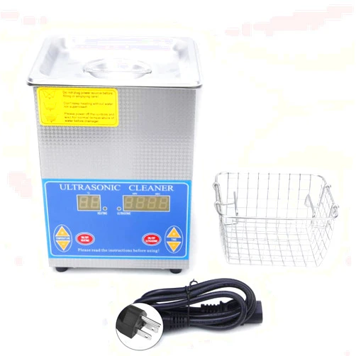 Walfront Professional Ultrasonic Cleaner with Digital LED Timer Heater Portable 2L Stainless Steel Jewelry Cleaner(US 100-120V), Ultrasonic Cleaner