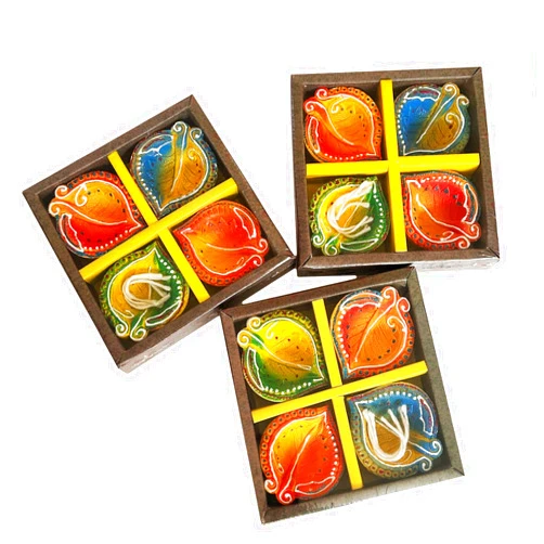TIED RIBBONS 12 pcs Handmade Big Clay Diya for Diwali | Traditional Homemade Diyas Tealight | Indian Oil Lamp | Diwali Decorations for Home | Terracotta Diyas | Diwali Gifts