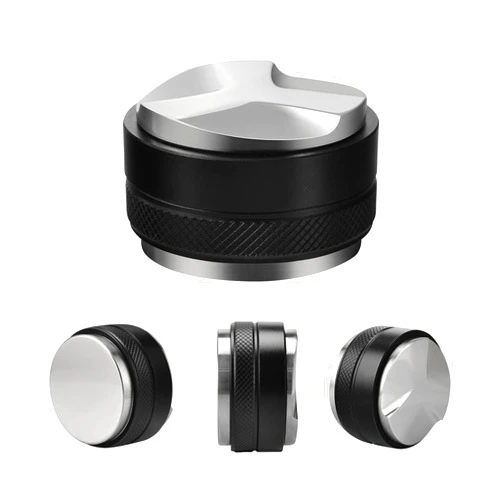 HOMEE 58mm Espresso Distributor & Tamper, Coffee Distributor Adjustable Height, Coffee Leveler Fits with Two-in-one Double-head and Flat-bottom Three Leaf for Macaroons Espresso Coffee