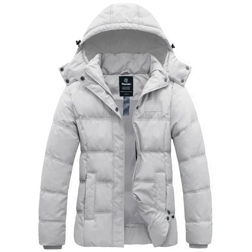 Wantdo Women's Hooded Warm Winter Coat Quilted Thicken Puffer Jacket with Removable Hood