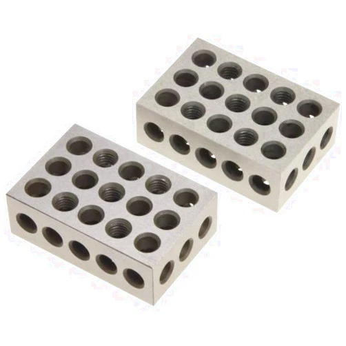Anytime Tools 1-2-3 Blocks Matched Pair Hardened Steel 23 Holes (1