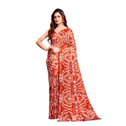 Garden Vareli Polyester Abstract Printed Saree