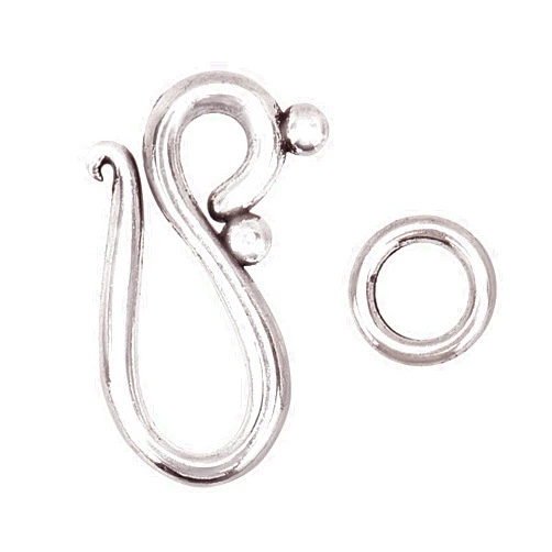 PH PandaHall 40 Sets S Ring Toggle Clasps Drop Tibetan Silver S Hook Ring Jewelry Clasps Ring Clasps Connectors for Necklace Bracelet Jewelry Making DIY Crafts