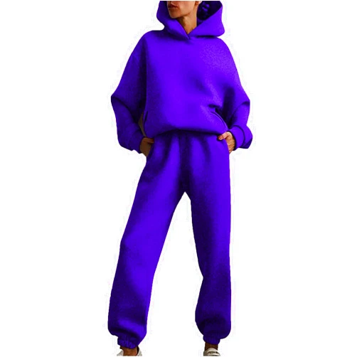 Piuwrlz Workout Sets for Women Plus Size Sweatsuits Two Piece Sweatpants Sets and Hooded Pullover Long Sleeve Sweatshirts