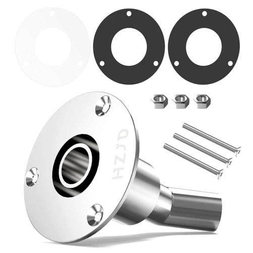 HZJD Thru Hull Exhaust Skin, 24mm Stainless Steel 316, for Diesel Parking heaters(Bend)
