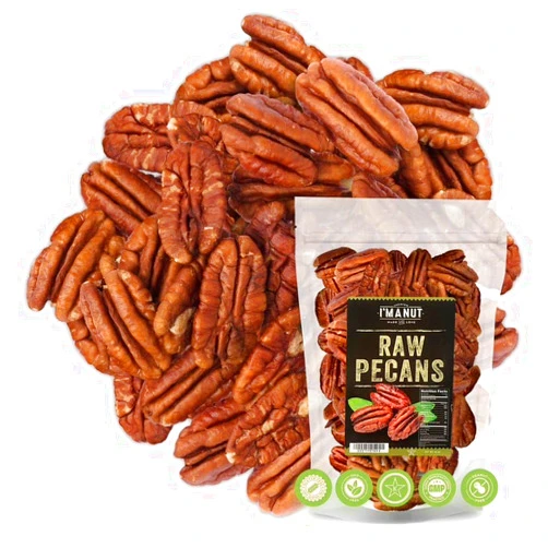 I'm A Nut Raw Pecan Halves 32oz (2 lb) Natural American Pecans | No PPO | Batch Tested Gluten & Peanut Free | Non-GMO | Shelled | Extra Fancy|No Preservatives | Vegan | Keto & Paleo Friendly