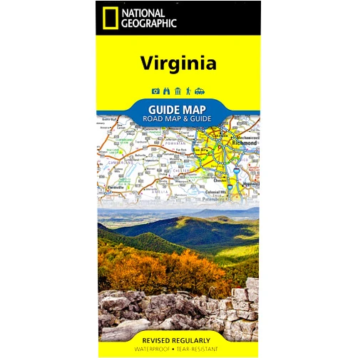 By National Geographic Maps (Author) Virginia Map (National Geographic Guide Map)