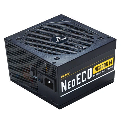 Antec NeoECO Series NE850G M, 80 Plus Gold Certified, 850W Full Modular with PhaseWave Design, Japanese Caps, Zero RPM Manager, 120 mm Silent Fan, ATX 12V 2.4 & 7-Year Warranty