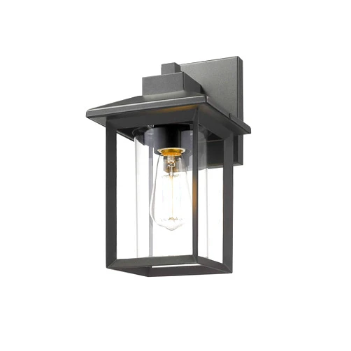 Rosient Outdoor Wall Mount Lights, H11.84 Exterior Wall Sconces, Outdoor Lighting Fixture, Exterior Lantern, Lighting Fixture for Patio, Porch (Black, 11.84