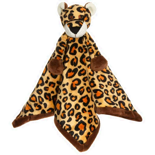 Teddykompaniet Båstad Baby Comforter Toy Blanket Leopard Diinglisar Leopard Print - Baby Security Blanket - Soother Stuffed Plush Animal Blankies for Newborn, Toddler & Kids