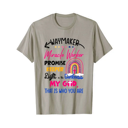Waymaker Miracle Worker Rainbow Boho Christian Kids Waymaker Miracle Worker Rainbow Boho Christian T-Shirt