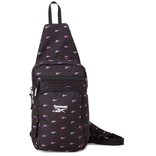 Reebok Unisex Crossbody Sling Bags – Compact Convertible Strap Cross Body Bag Travel Sling Bag - Gym & Travel Essential, Cosmos Black Ombre