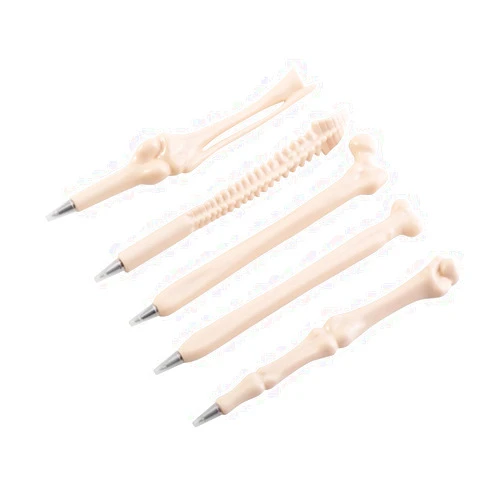 Walfront Ballpoint Pens,5PCS/Set Novelty Bones Shape Ballpoint Pens School Office Supplies Kids Gift