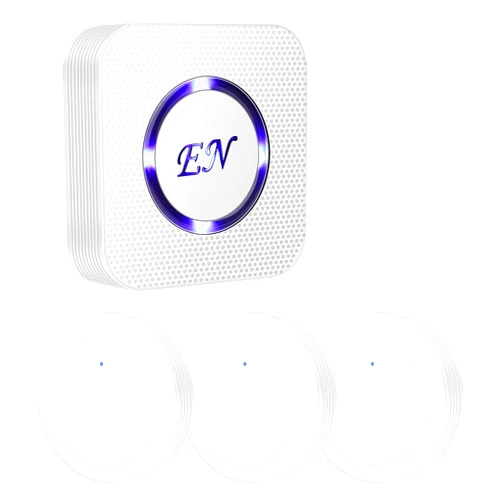 EverNary Dog Door Bell Wireless Doggie Doorbells for Potty Training with Waterproof Touch Button Dog Bells Included 1 Receiver and 3 Transmitters (White)