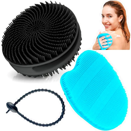 RamPula Silicone Body Scrubber, Body Brush for Shower and Bath, Easy Clean, Lathers Well, Soft Silicone Body Cleansing Brush Shower Scrubber, Gentle Exfoliating and Massage for All Kinds of Skin