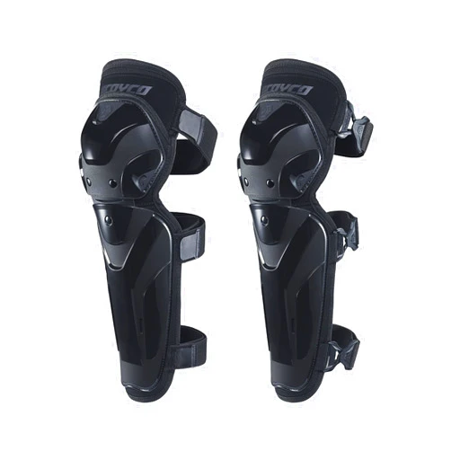 Scoyco 1 Pair Motorcycle Knee Shin Guard Pads Black 3 Sections Adjustable Knee Cap Pads Protector Armor for Motocross Racing Long Leg Sleeve Gear Crashproof