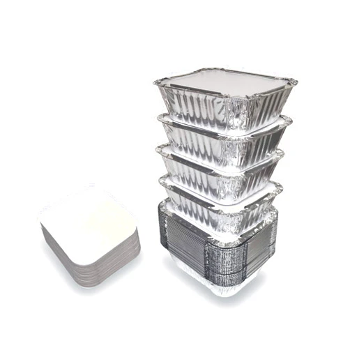 Spare Essentials - 55 Pack Small aluminum pans with lids - Diposable To Go Foil Food Containers with Lids - Foil Pans Take out Trays - Aluminum Containers Take Home/Freezer to oven containers - 1 LB