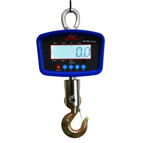 Liberty Scales Liberty LS-924 Medium General Purpose Crane Scale for Luggage Weight Suitcase Hunting Farm Bike Bow Fish Weight Fishing Scale, Digital Hanging Scale (LCD Display) 500 lb x 0.1 lb