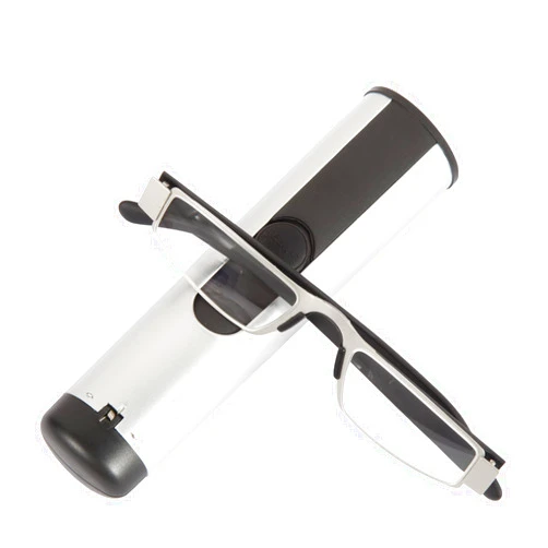 I-Mag Reading Glasses I-Mag Executive Slim Metal Reading Glasses with Slide Open Hard Case (2.00, Silver) by I-Mag Reading Glasses