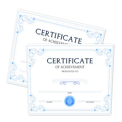 ESAMP Certificates of Achievement for Kid Teen Adult Student, School Graduation Diploma, 25 Pcs Blue Certificate of Completion, 8x10 Inch Certificate Award Paper, Classroom Students Supplies -05
