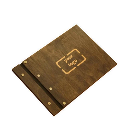 Kyivworkshop Wooden Menu, Menu, Menu Cover, Restaurant Menu Cover, FREE ENGRAVING (Letter paper size, nut)