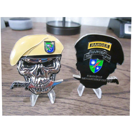 Oneworldtreasures 75th Ranger Regiment Army Rangers Lead The Way USASOC Beret Skull Challenge Coin