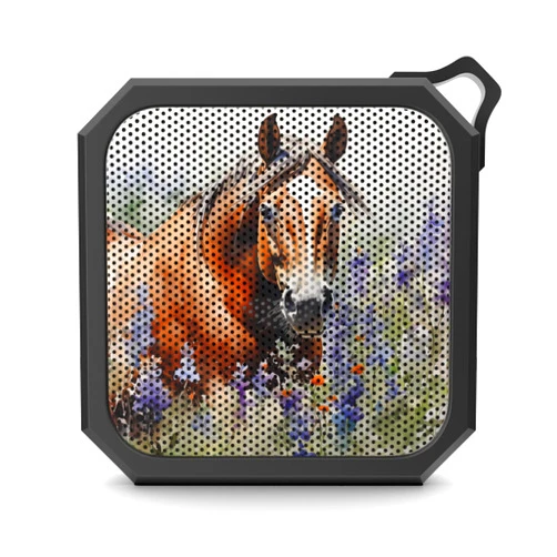 Firechick Designs Horse Bluetooth 5.0 Speaker, Portable Wireless Speaker with Dual Equalizer, Built-in Microphone, AUX Input, for Home, Outdoor, Party (Black) (Quarter Horse)