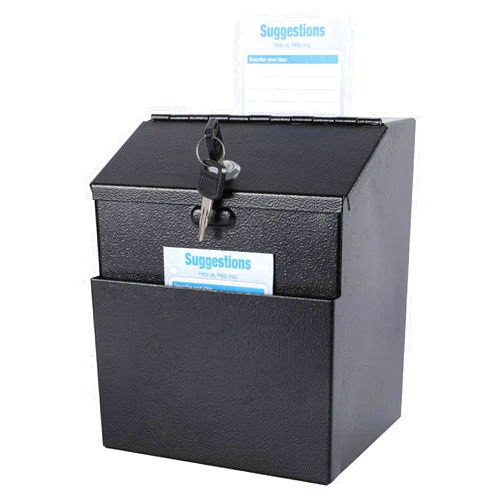 xydled Suggestion Box with Lock Wall Mountable Donation Box Ballot Box Voting Box Collection Box Key Drop Box with 50 Free Suggestion Cards 7.3