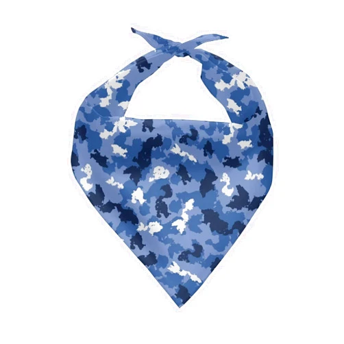 KEIAHUAN Blue Camouflage Dog Bandanas Dog Triangle Bibs Scarf Spring Summer Cat Dog Kerchief Adjustable Washable Dog Daily Bib Suitable for Car Dogs