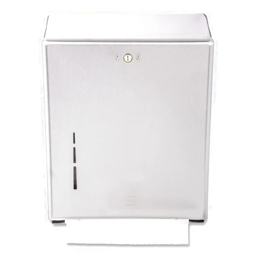 San Jamar C-Fold/Multifold Towel Dispenser, Stainless Steel, 11 3/8 x 4 x 14 3/4