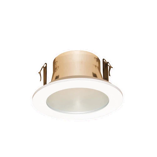 Joint Bright Lighting 4 Inches Frosted Lens Shower Trim for Line Voltage Recessed Light/Lighting-White Fit Halo/Juno