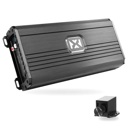 NVX NDA15001 3000W Peak (1500W RMS) N-Series Class-D 1-Ohm Stable Monoblock Amplifier with Remote Bass Knob