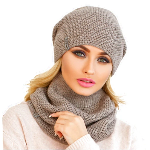 Braxton Hats Braxton Hat and Scarf Set for Women - Knit Winter Plain Beanie Neck Warmer - Wool Fleece Cap Infinity Scarfs
