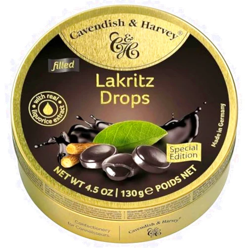 Cavendish & Harvey Filled Lakritz Drops 130g (pack of 2)