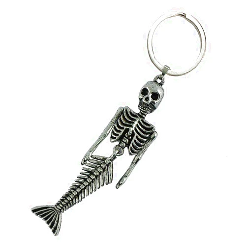 Ullovit Retro Mermaid Skeleton Keychain - Party Favors Gifts for Guest Friends Handbag Pendant Decor