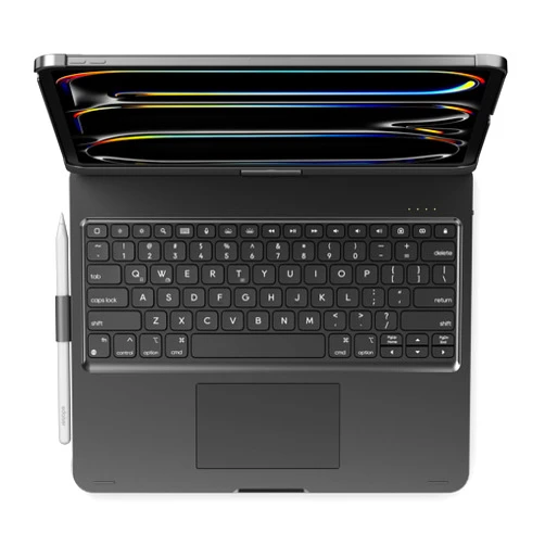 Edaiser Swivel Keyboard Case for 2024 Apple iPad Pro 13 inch (M4) A2925 A2926 A3007; Wireless Rotatable Cover with Pencil Holder, Multi-Touch Trackpad, Backlit, Black