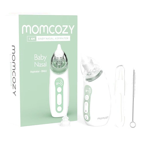 Momcozy Baby Nasal Aspirator, Strong Suction Electric Nasal Aspirator for Baby, Newborn and Toddler, Portable Baby Nose Aspirator Rechargeable with Light and Music, Baby Snot Sucker