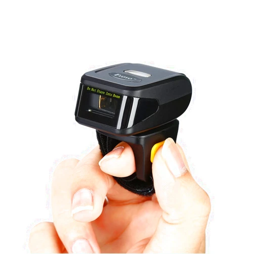 Eyoyo 1D Wireless Ring Barcode Scanner, Compatible with Bluetooth Function & 2.4GHz Wireless & Wired Connection, Portable Wearable Mini Finger Bar Code Reader Work with Windows, Mac OS, Android 4.0+,