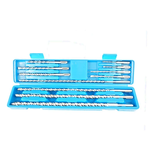REETAI-FOUR 11PCS SDS Plus Rotary Hammer Drill Bits Set, Concrete Masonry Hole Tool with Storage Case,Carbide Tipped for Brick, Stone and Concrete.