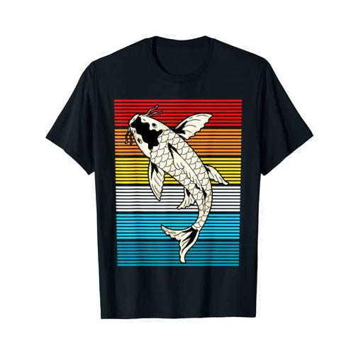 Funny Fishing Hobby Fishermen Fish Lover Gag Gift Vintage Koi Fish Japanese Art Funny Carp Asian Japan Lovers T-Shirt