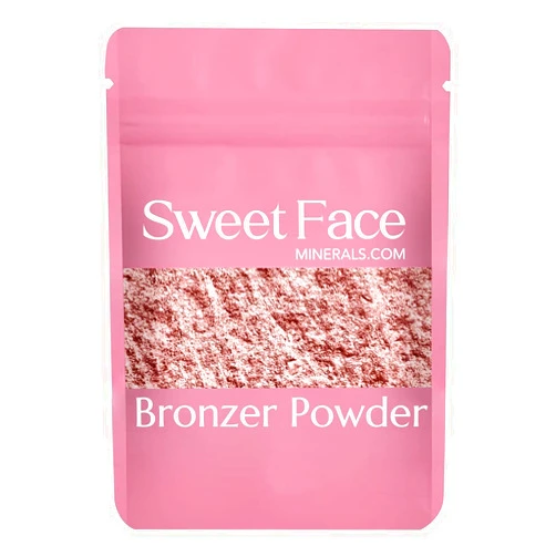 Sweet Face Minerals BRONZER BULK POWDER (1 Pound Refill Pouch) Mineral Makeup Loose Bronzing Warmth Tanning Baked On Bare Face Sun Kissed Coppertone Glow Shimmering Illuminating Glow Hypoallergenic Vegan Cruelty-Free