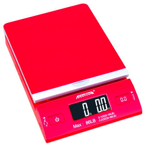 Accuteck DreamRed 86 Lbs Digital Postal Scale Shipping Scale Postage with USB&AC Adapter, Limited Edition
