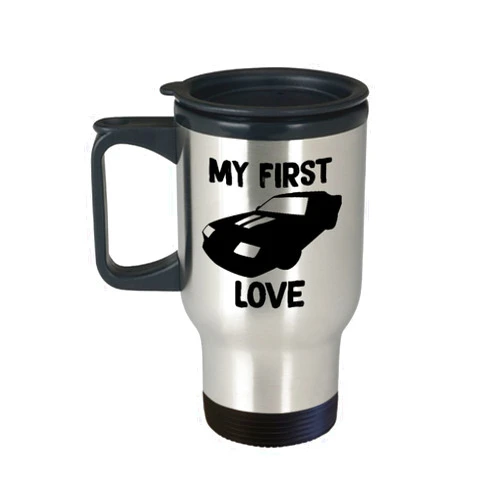 mmandiDESIGNS Classic Lumina Travel Car Travel Mug Your My First Love a 14oz Stainless Steel Tumbler with Handle