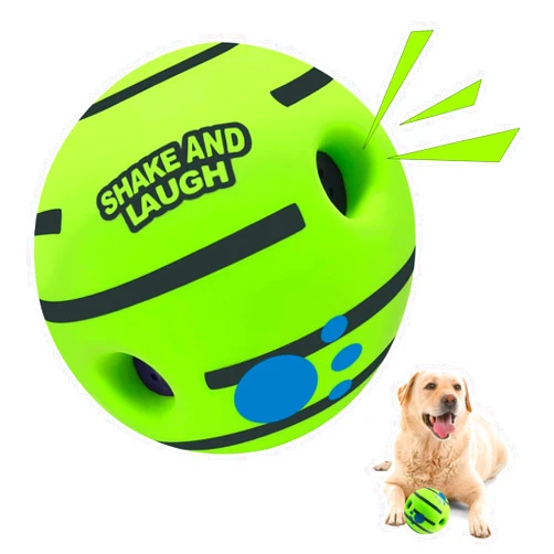 SHAKE AND LAUGH Dog Toys Ball, Interactive Dog Ball, Shaking with Gibbering Sound, for Training & Herding, XL, 5.51 in (14 cm)