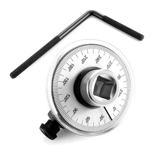 BUBUCAM 1/2 Inch Torque Wrench Angle Gauge Tool, 360° Adjustable 1/2
