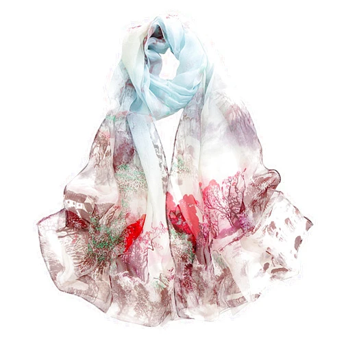 Generic Large Boho Scarf for Women Scarf Etiquette Decoration Long Scarf Mulberry Silk Fashion Scarves for Women Fall