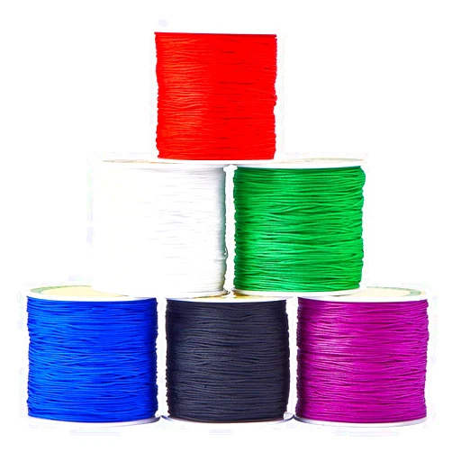 PH PandaHall 600 Yards 0.8mm Nylon Beading String Bracelet String Chinese Knotting Cord Kumihimo Macrame Cord Braided Lift Shade Cord Trim for Macrame Friendship Bracelets Christmas Ornament 6 Color