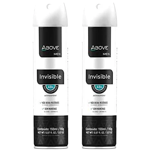 ABOVE Invisible - 48 Hours Antiperspirant Deodorant for Men - Fennel Fragrance - Dry Spray Protects Against Sweat and Body Odor - Cruelty and Alcohol Free - Dermatologically Tested - 3.17 oz