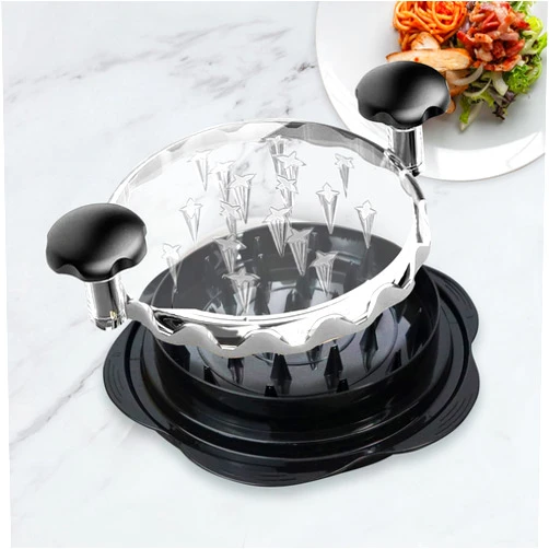 TNEHOD Chicken Shredder, Chicken Shredder Tool Twist Large, Visible Meat Shredder with Non-Skid Base, Premium Meat Chicken Shredder, Ergonomic Handle, BPA Free, Suitable for Pork Beef Chicken — Black